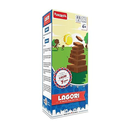 Funskool Games Lagori The Traditional Outdoor Games of India Classic Seven Stones Game