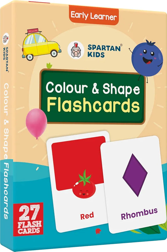 SPARTAN KIDS Colours & Shape Creative_Thinking Flash Cards for Kids | 27 Early Learning Flash Cards Easy & Fun Way of Learning 1 Year to 6 Years Babies