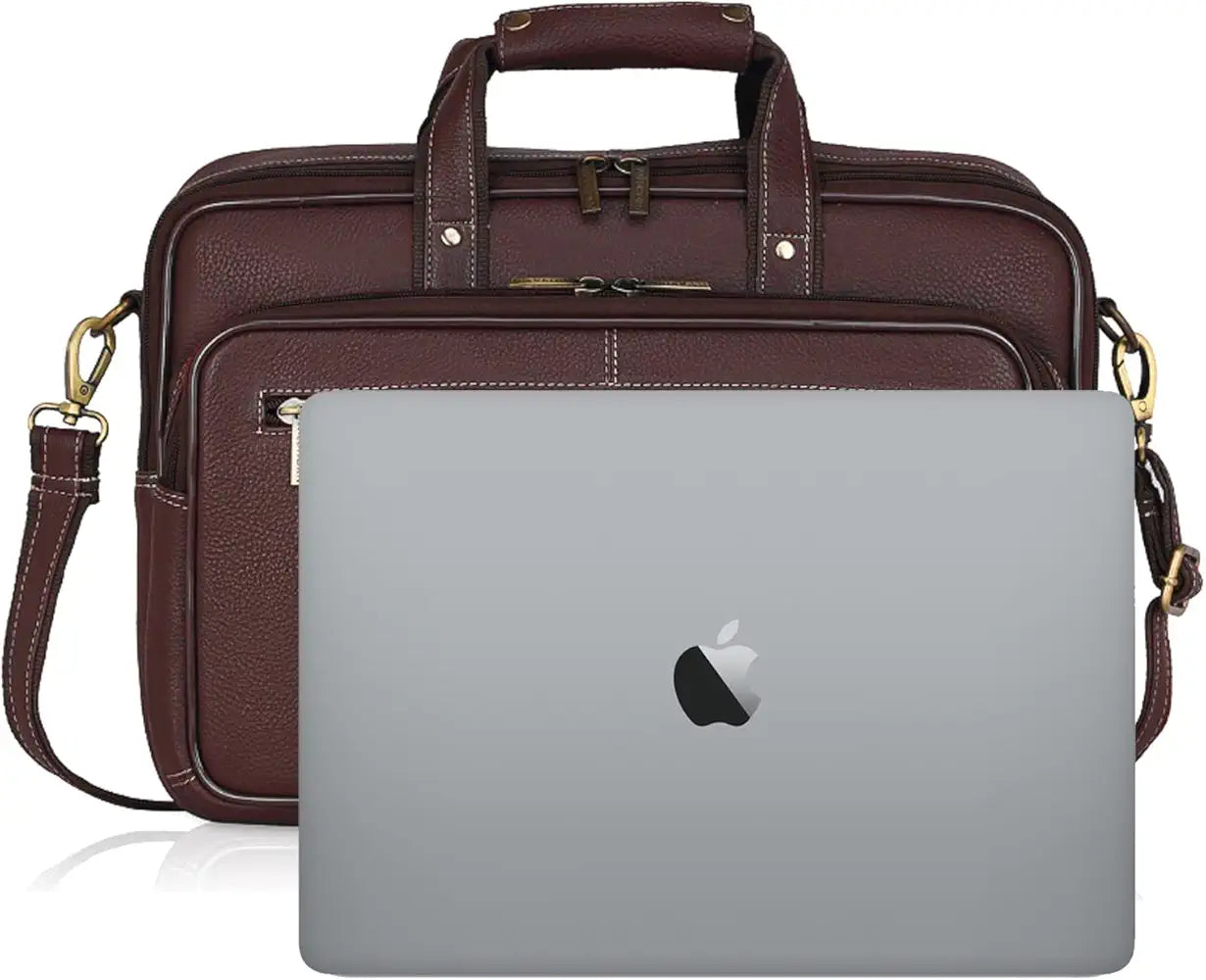WildHorn Leather Laptop Messenger Bag for Mens