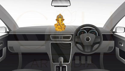 Gold Art India Mango terracotta Finish Ganesha for Car Dashboard Home Decor Gifting Diwali Birthday Festivals