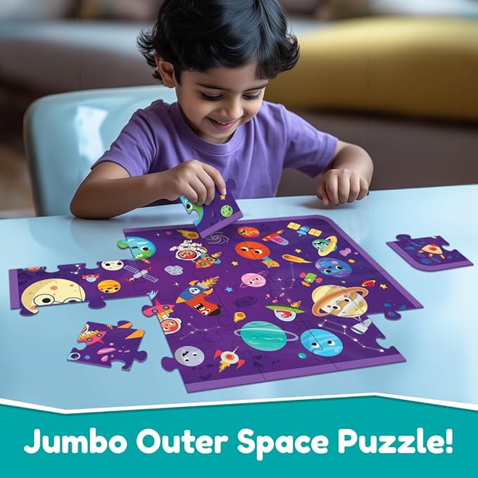 Bloomingo Search and Find Puzzle Kit | Spectacular Space | Explore Space & Find Planets | Discovery Cards & Solution Sheet