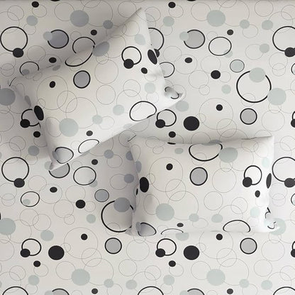 Wakefit Bedsheet For King Size Bedsheet King Size Bed 2 Pillow Covers Elastic Fitted Sheet Bubbles White Colour