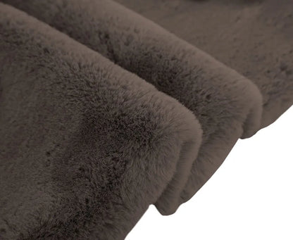 Luxe Home International Ruffle Bath Runner 2 X 5 Ft Colour Cocoa