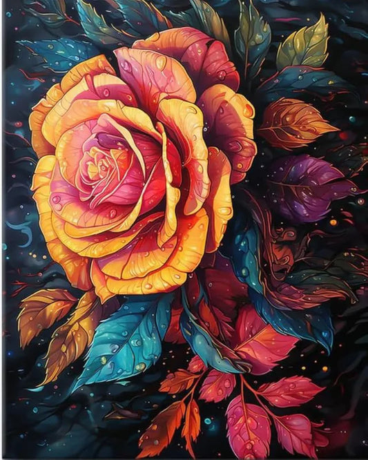 TULIP N TURTLE Radiant Diy Acrylic Paint By Number Kit For Adults Kids Beginner Number Painting Kit Diy Canvas Painting By Number Wall Decoration Diy Painting Kit For Adults,Multi-Coloured