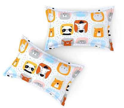 Fresh From Loom Bed Sheet with 2 Pillow Cover Cartoon Printed Double Bed King Size Kids Bedsheet for Boys & Girls Room 144 TC Multi-Color 1