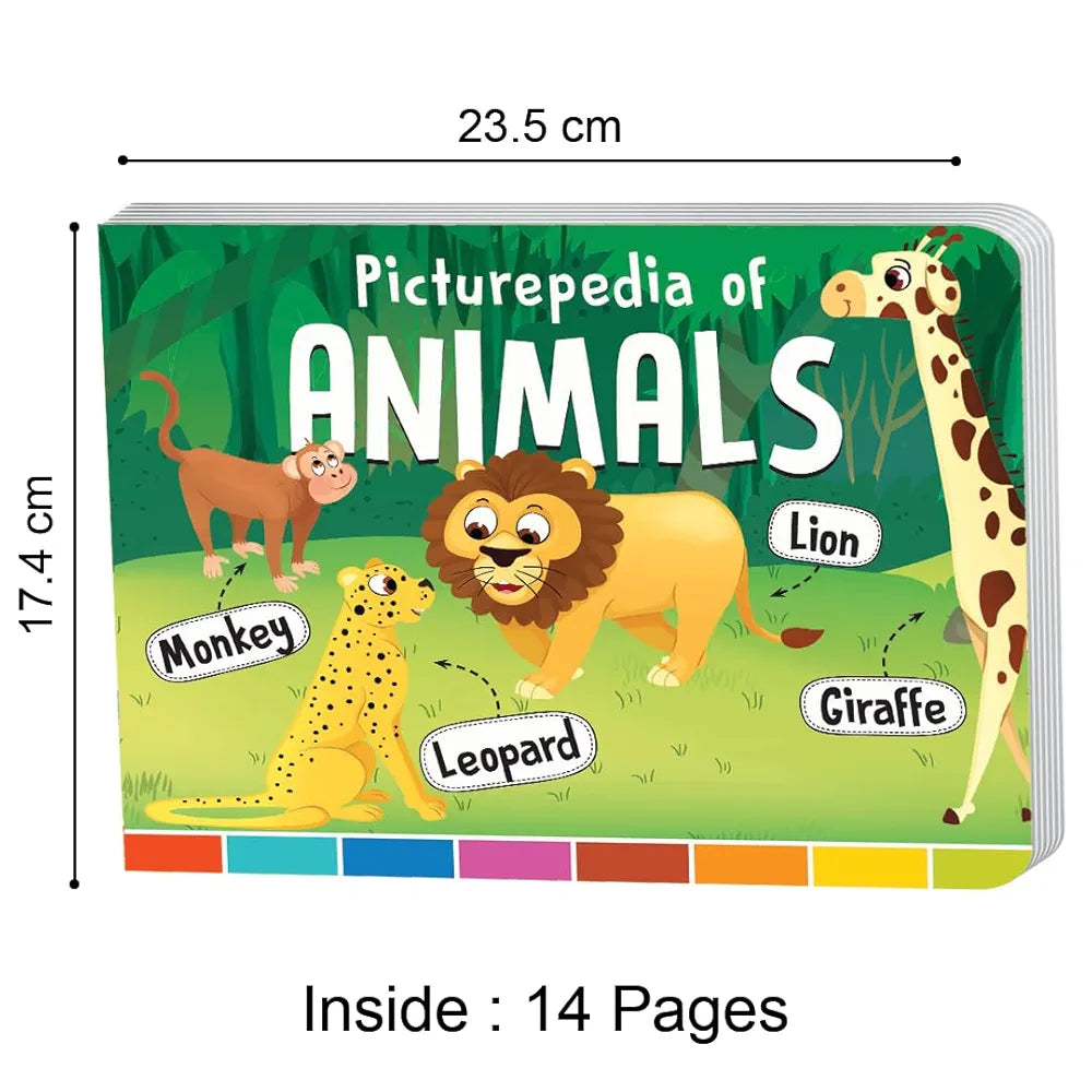 The Book Tree Picturepedia of Animals I Board Book for Kids Age 2+ I Bright & Colourful Pictures I Easy-to-Read Word Labels I Builds Vocabulary I Early Learning Picture Books for Children by Majestic Book Club