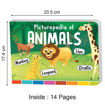 The Book Tree Picturepedia of Animals I Board Book for Kids Age 2+ I Bright & Colourful Pictures I Easy-to-Read Word Labels I Builds Vocabulary I Early Learning Picture Books for Children by Majestic Book Club