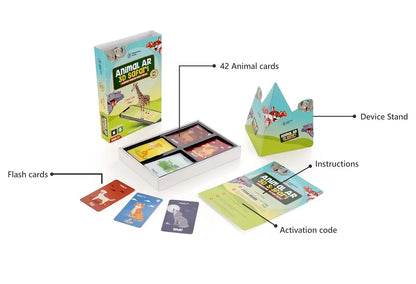 Spartan Kids 42 Animal Flash Cards | Augmented Reality Based Flash Cards for Kids