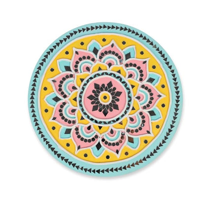 Hobby India Diy Lippan Art Mandala Painting and Craft Kit - Complete Set With Wooden Mandala Board | Mandala Design