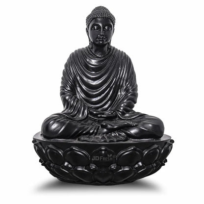 Jd Fresh 6 Inch Gautam Buddha Statue - Black