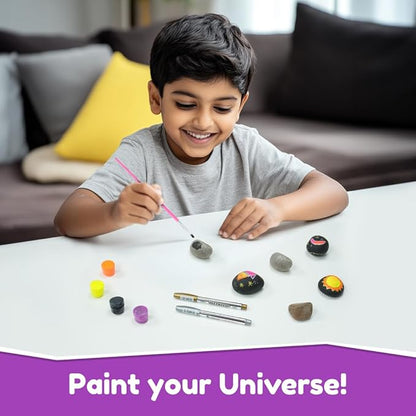 Bloomingo Art & Craft Kit - Rock Painting Kit Soar Into Space | Fun Diy Rock Painting Kit for Kids