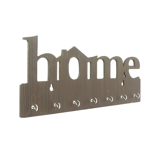Ecraftindia Home Theme Wooden Key Holder With 7 Hooks