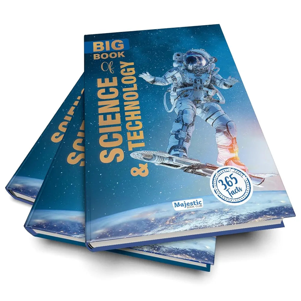 Majestic Book Club’s Big Book of Science and Technology | Fact Book for Kids Age 8+ | 365 Amazing Facts | Fun and Educational Encyclopedia