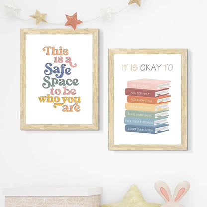 ArtX Paper Motivational -01 Quotes Wall Paintings Animals Set Of 6