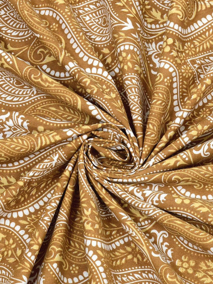 100% Pure Cotton Traditional Printed Bedsheet for Double Bed King Size Bedsheet with 2 Pillow Covers
