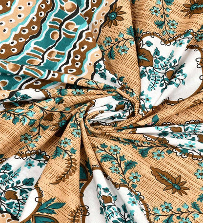 100% Pure Cotton Traditional Printed Bedsheet for Double Bed King Size Bedsheet with 2 Pillow Covers