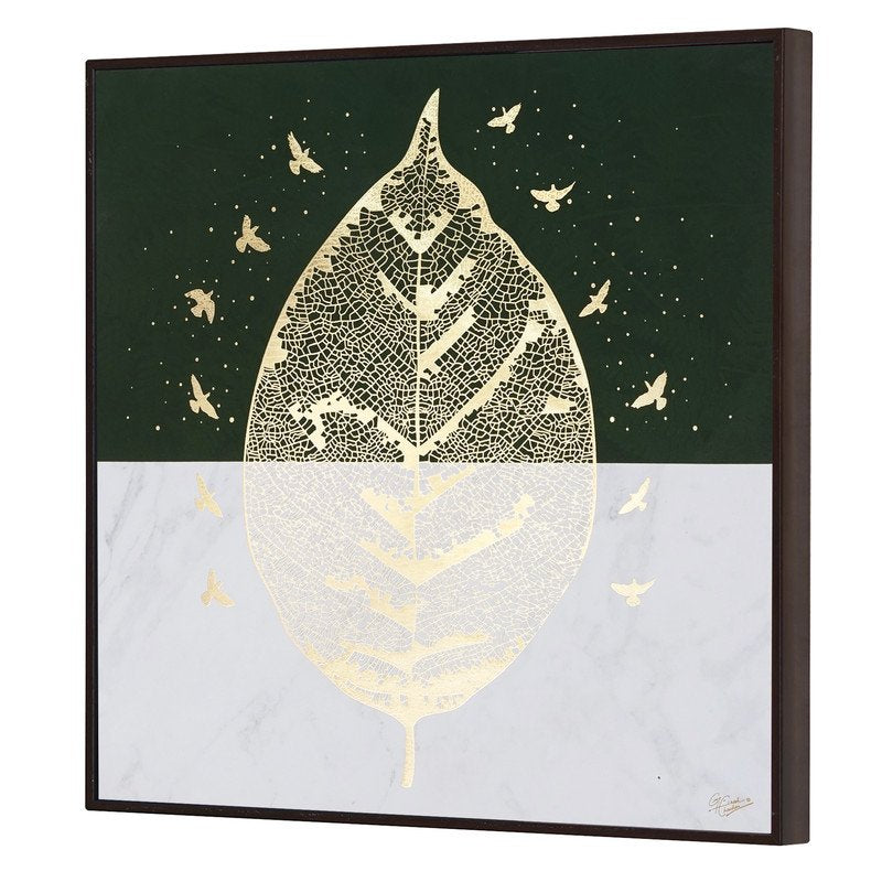 Golden Embossed Wall Painting For Home Decoration , Paintings for Living Room , Modern Art Wall Pinting, For Home Decor (12X12 INCH)