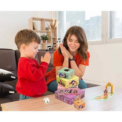 Chalk and Chuckles Stack a Cake, 3-6 Years | First Educational Board Game for Toddlers | Learning Toy for Preschool Kids Multi-color