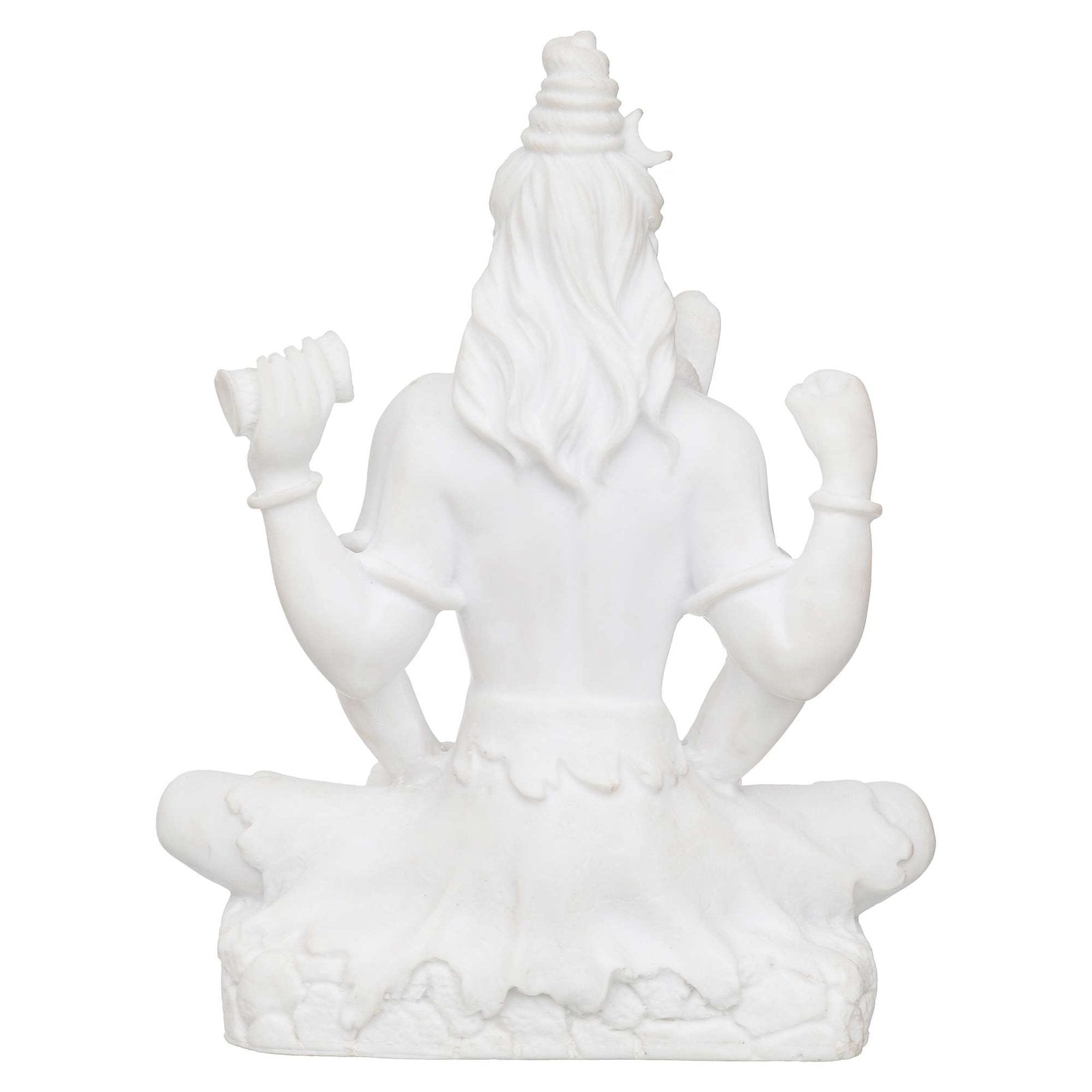 Handicraft Marble dust Lord Shiv ji Statue for Pooja, Car Dashboard I Shiva Idol I Bholenath I Mahakal I Adiyogi Statue I Office Table