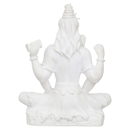 Handicraft Marble dust Lord Shiv ji Statue for Pooja, Car Dashboard I Shiva Idol I Bholenath I Mahakal I Adiyogi Statue I Office Table