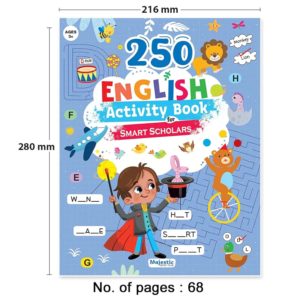 English Activity Book for Age 3+ | 250 Engaging Activities to Build vocabulary and Boost Problem-Solving Skills | Fun Learning | The Book Tree Books