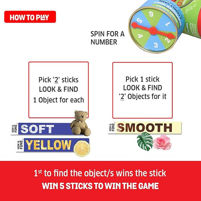 Chalk and Chuckles Smart Sticks Scavenger Hunt Game for Kids | Fun Family Game | Indoor and Outdoor Toys | Educational Toys