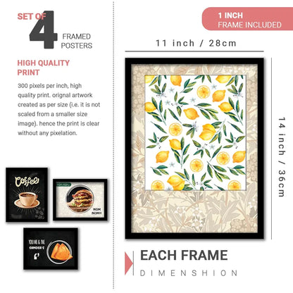 Kotart Paper You Me & Samosa Photo Frames For Kitchen And Restaurant Set Of 8 - Design011