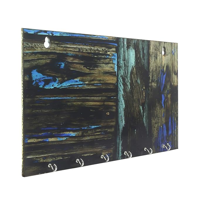 Ecraftindia Painting Theme Wooden Key Holder With 6 Hooks