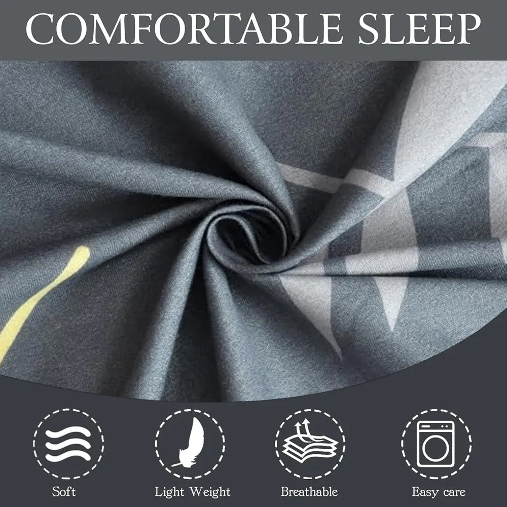 Fresh From Loom King Size Bed With Two Pillow Cover Soft Glace Cotton Fitted Bedsheet Elastic Fitted Bed Sheets 144 TC Leaf Grey