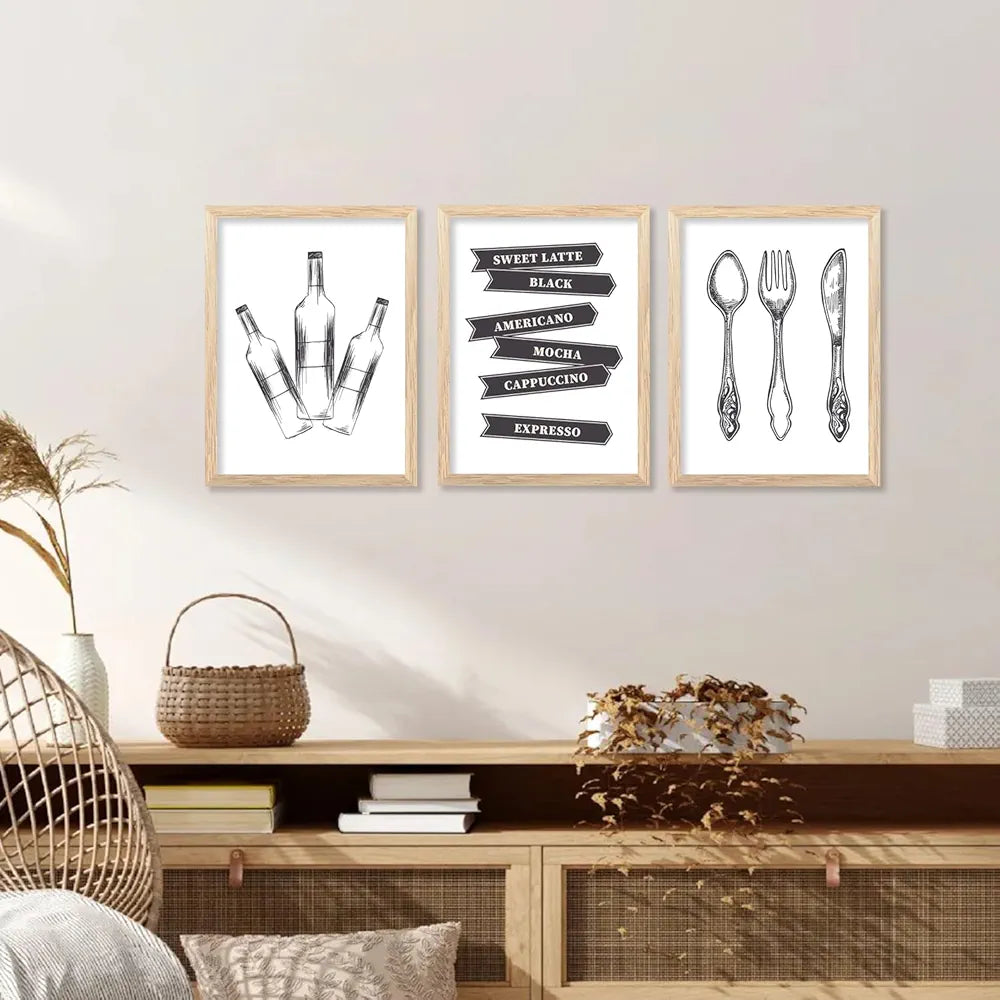 Kotart Restaurant Theme Digital Painting for Kitchen Restaurant Cafe Wall Decoration I