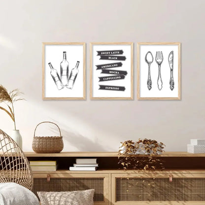 Kotart Restaurant Theme Digital Painting for Kitchen Restaurant Cafe Wall Decoration I