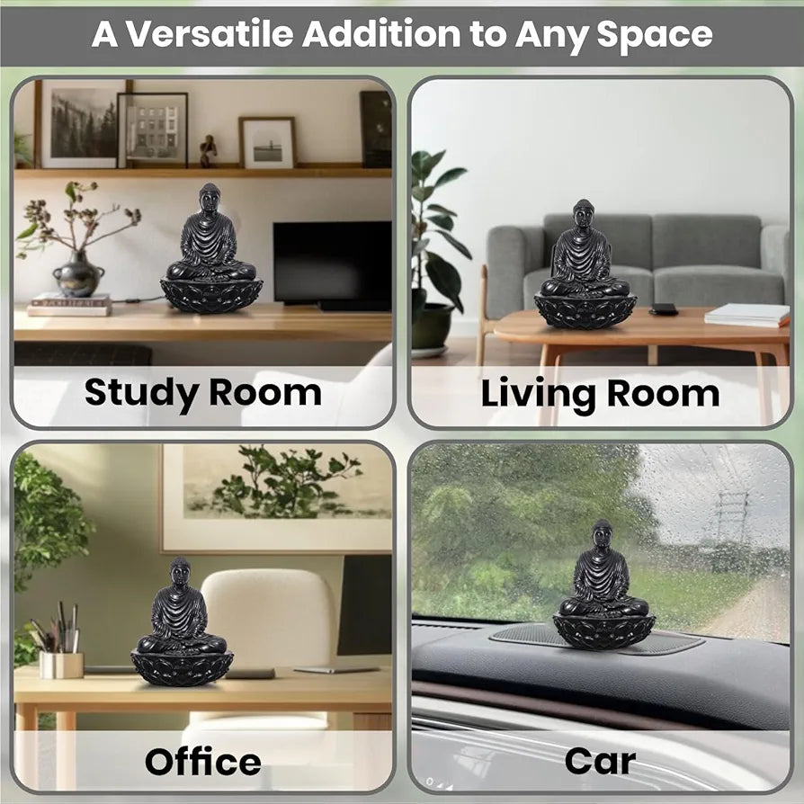 Jd Fresh 6 Inch Gautam Buddha Statue - Black