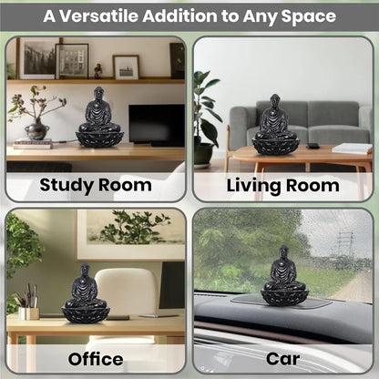 Jd Fresh 6 Inch Gautam Buddha Statue - Black