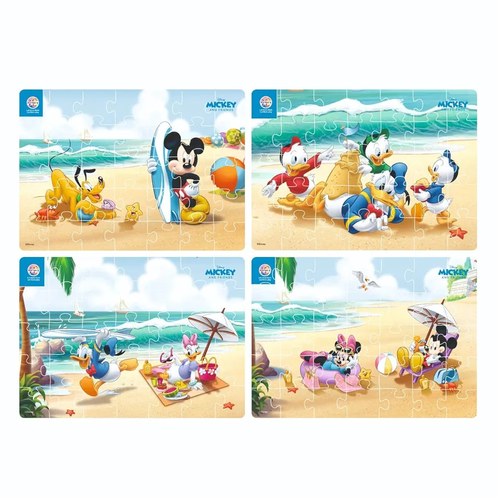 Ratna's 4 in 1 Disney Jigsaw Puzzle 140 Pieces for Kids. 4 Jigsaw Puzzles 35 Pieces Each 