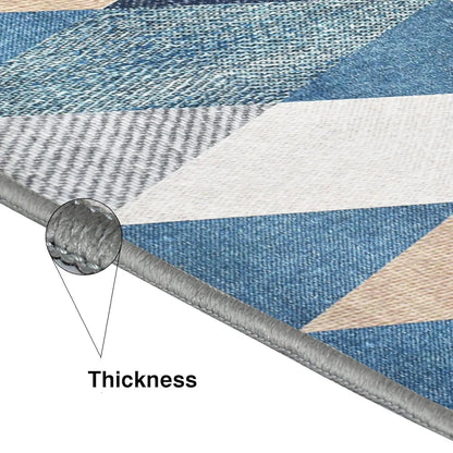 Ishro Home 3d Printed Bedside Runner Carpet Anti Skid For Home kitchen Colour Crystals