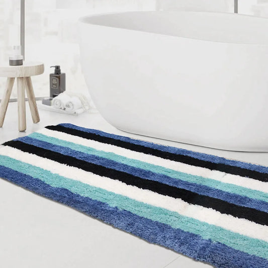 Luxe Home Jericho Runner 2500 Gsm Super Soft Microfiber Anti-Skid Washable Runner Colour Ocean 2x5 Feet