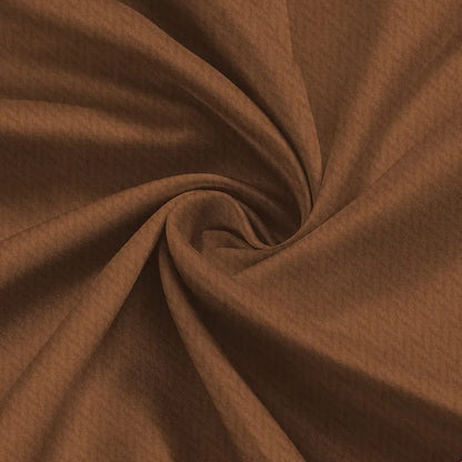 Divine Casa Zigzag Design Window Curtain 5 Feet Colour Brown Lightweight Polyester Panel with Metal Grommets for Home Decor (Pack of 1)