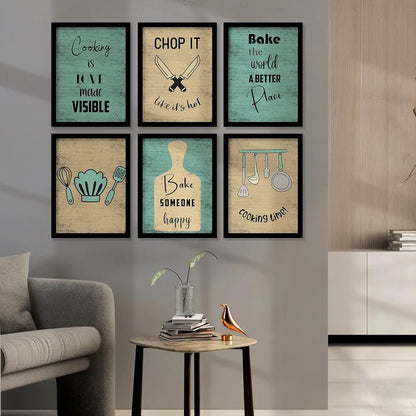 Kotart Restaurant Quotes Framed Posters for Kitchen Wall Decoration Kitchen 5