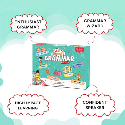 ClassMonitor English Grammar Learning Kit with Free Mobile App | Practice Workbook Educational Kit | Skill Booster Activity for Language Learning Nouns, Adjectives for Kids