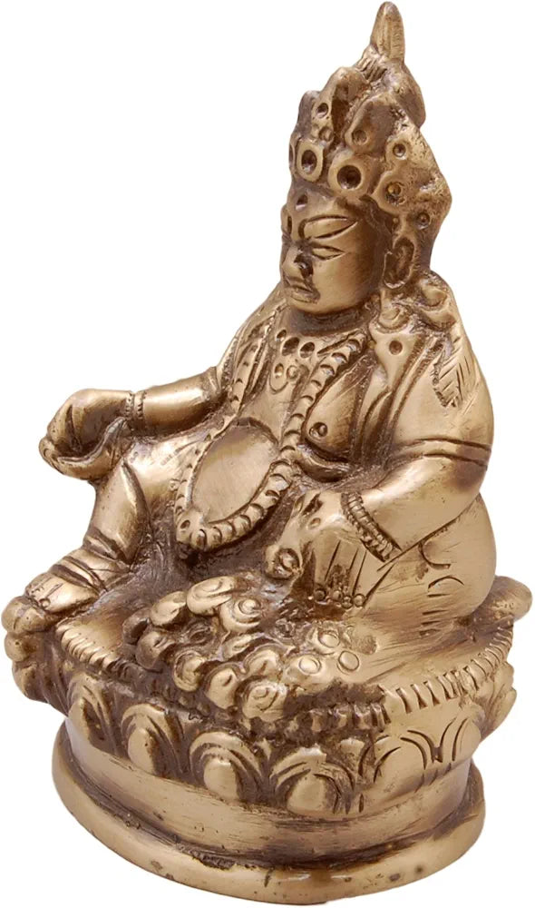 Two Moustaches Brass Kuber Maharaj Idol