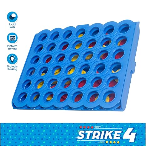 Funskool Games Strike 4 Classic disc Dropping Game 4 in a Row Connect Game Family Games Toys for Kids