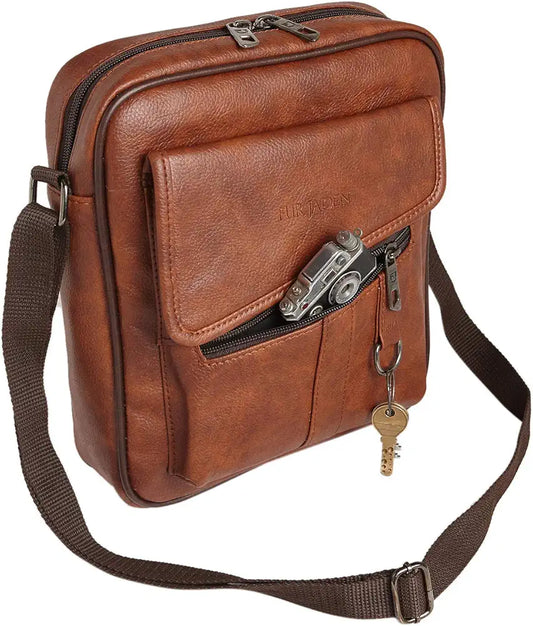 FUR JADEN Sling Cross Body Travel Office Business Messenger one Side Shoulder Bag Unisex