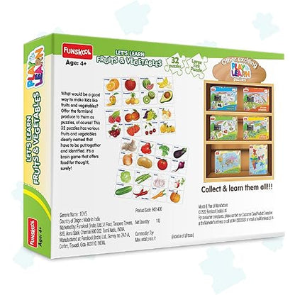 Funskool Play & Learn Fruits & Vegetables,Educational 32 pieces Puzzle