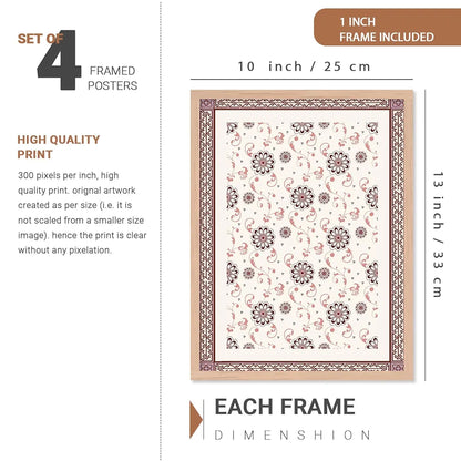 Kotart Premium Digital Paintings with Frame Floral Painting Pack of 6 art 4