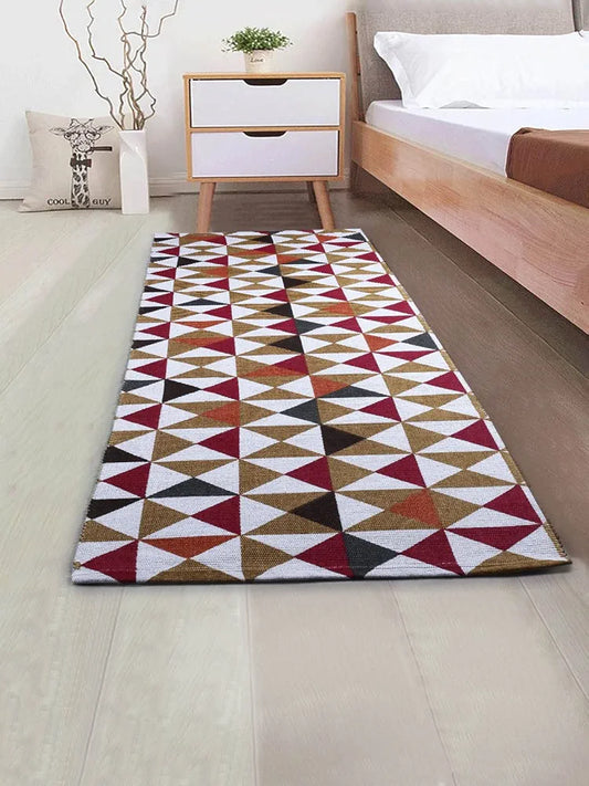 SARAL Home Colored Firki Soft Cotton Durable & Washable Multipurpose Runner