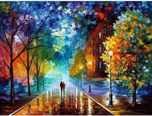 TULIP N TURTLE Walking Along Tree Line Diy Acrylic Paint By Number Kit For Beginner Number Painting Kit Diy Canvas Painting By Number. Wall Decoration Diy Painting Kit,Multi-Coloured
