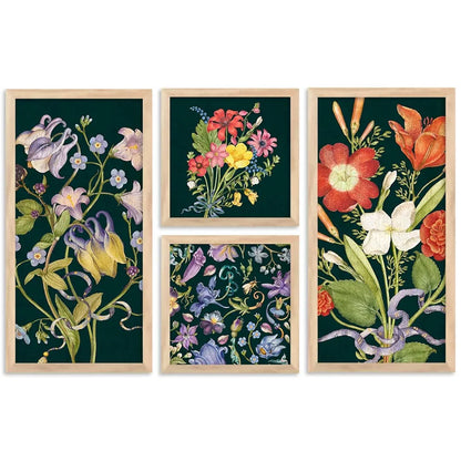 Kotart Home Dacor Abstract Painting Decorative Modern Big Size Wall Art poster With Frame Digital Reprint Engineered Wood Set of 4 Art5