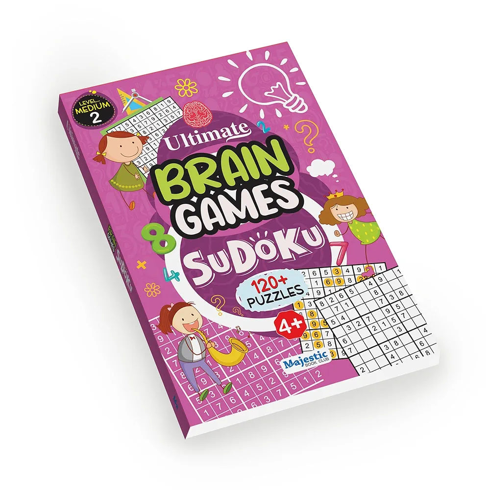 Sudoku Level 2 Medium for Kids  - Ultimate Brain Games: 120+ Challenging Puzzles to Enhance Cognitive Skills - | The Book Tree Books