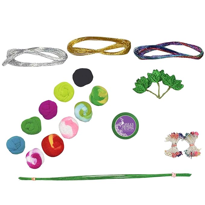 Asian Hobby Crafts Stocking Flower Making Kit | Medium