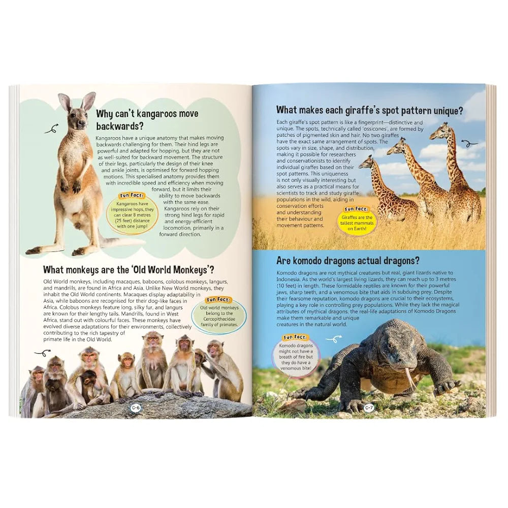 121 Wild & Marine Animals Facts Book for Kids Ages 8+ | Educational Paperback with Colourful Images & Bold Text | 121 Curious Facts for All Ages by Majestic Book Club